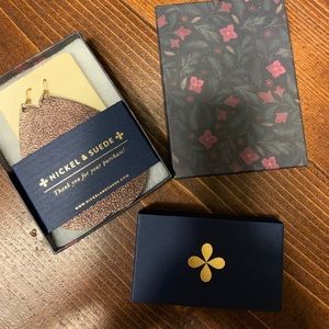 Brand New leather earrings...color is Bronze